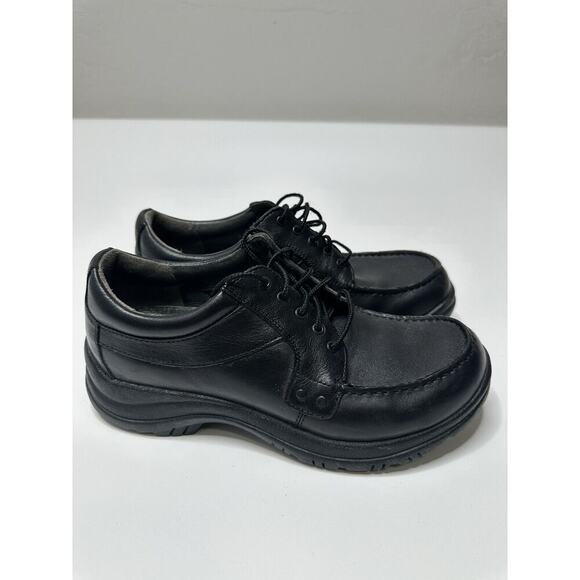 Dansko Shoes Mens 41 Wyatt Casual Oxford Black Leather Lace Up Casual Size 8 - Picture 1 of 8
